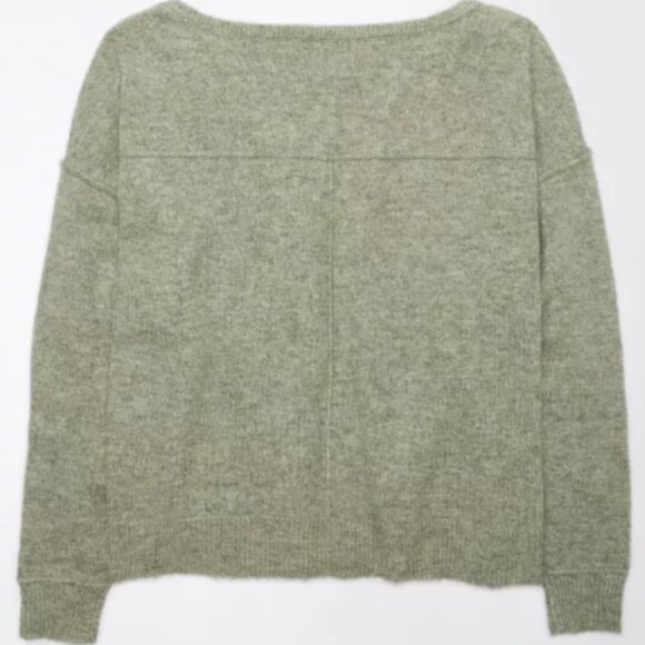 🌿 American Eagle Oversized Ballet-Neck Sweater - Size S, Cozy & Comfy - Picture 5 of 7